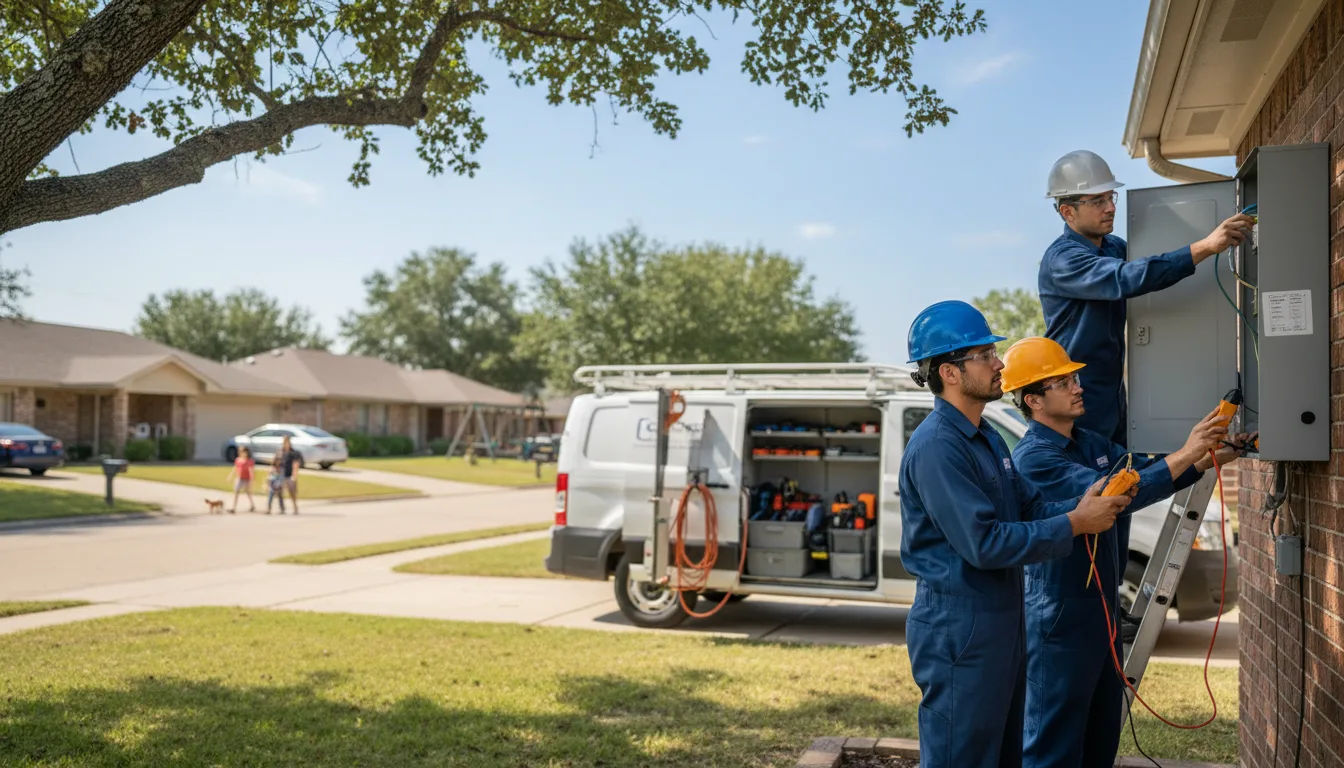 Certified electrician providing emergency electrical services in Garrison, TX